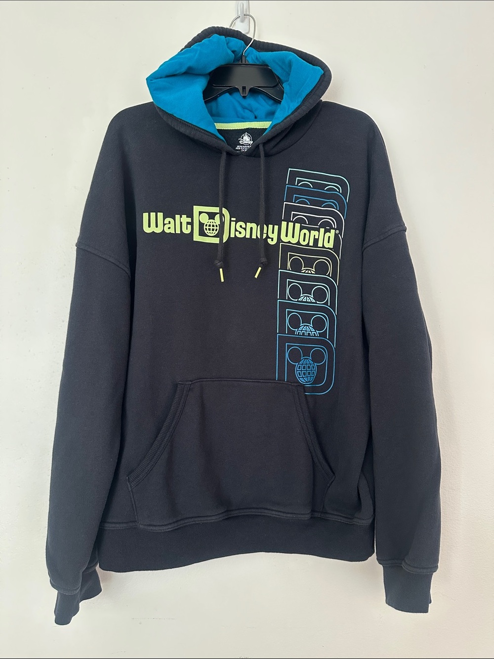 Walt Disney World Park Official Merch Men Hoodie Sweatshirt Black Size Medium EU